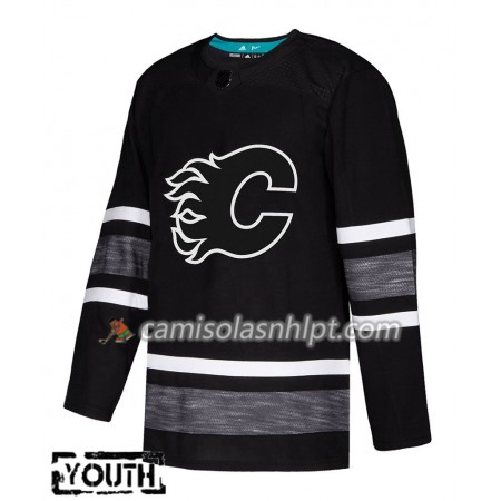 Camisola Calgary Flames Blank 2019 All-Star Adidas Preto Authentic - Criança